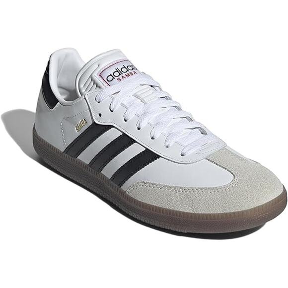 NWT Adidas Men Samba Indoor Soccer Shoe ,Cloud White/Black/Vivid Red-Sz 8.5 - Picture 1 of 6